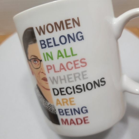Ruth Bader Ginsberg US Supreme Court Justice coffee mug tea cup RBG Women Belong - Picture 7 of 7